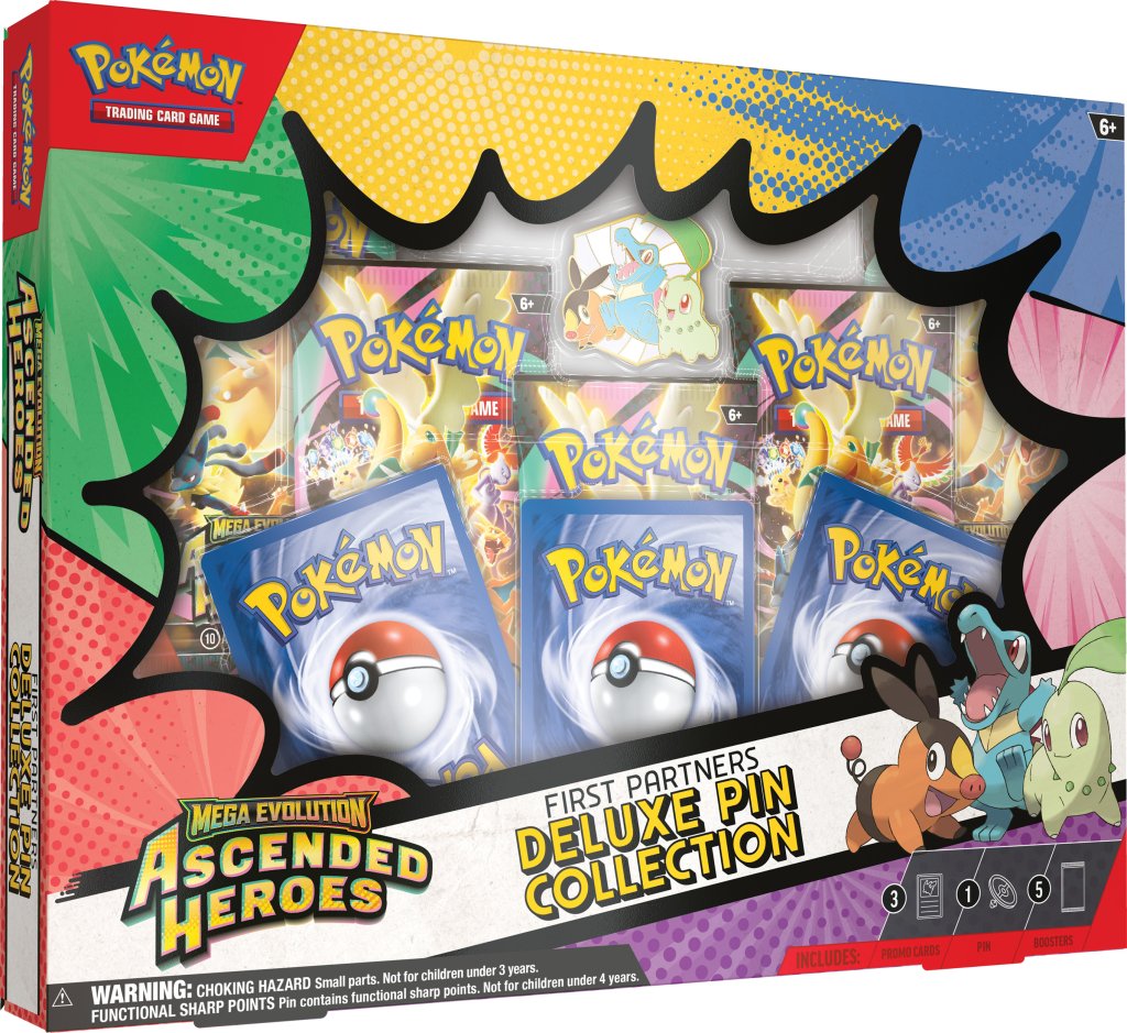 Pokemon TCG Mega Evolution—Ascended Heroes ME2.5 First Partners Deluxe Pin Collection
