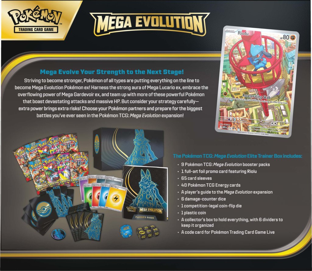 Pokemon TCG Mega Evolution Elite Trainer Box (Assorted)