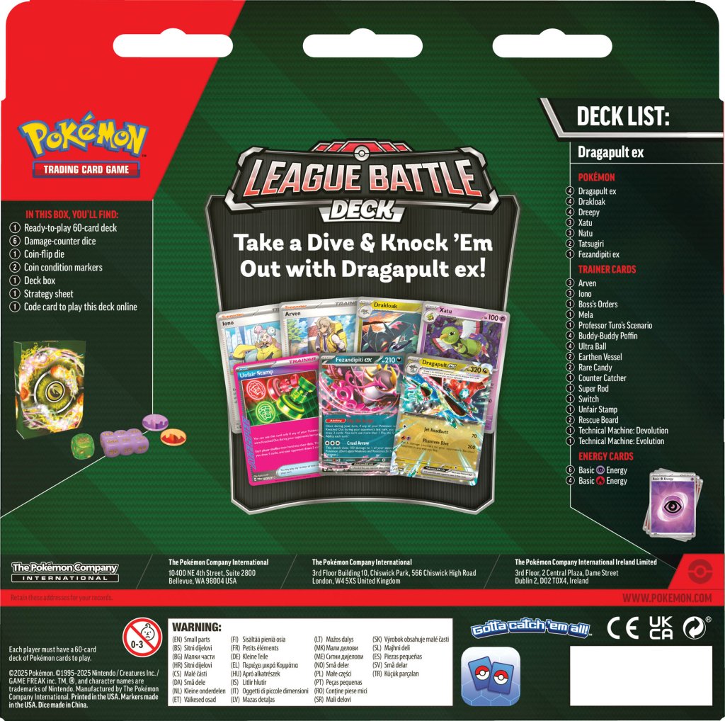 Pokemon TCG Scarlet & Violet Dragapult ex League Battle Deck