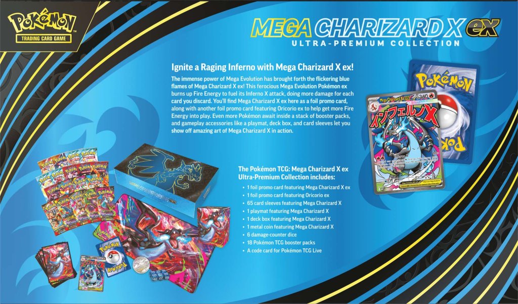 Pokemon TCG Mega Evolution: Mega Charizard X ex Ultra-Premium Collection