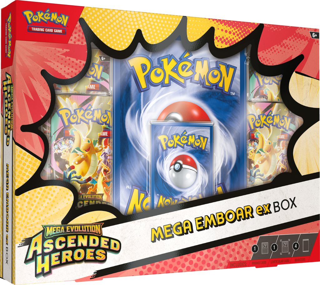 Pokemon TCG Mega Evolution—Ascended Heroes ME2.5 Mega Meganium ex Box, Mega Emboar ex Box, or Mega Feraligatr ex Box