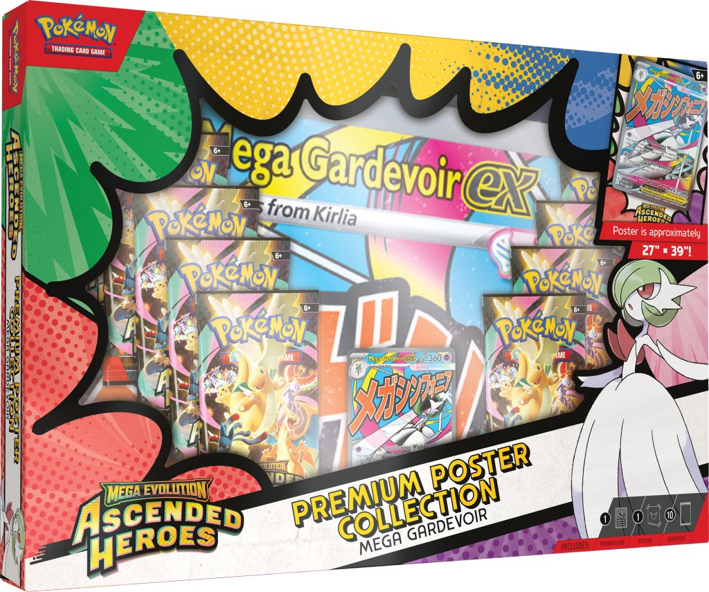 Pokemon TCG Mega Evolution—Ascended Heroes ME2.5 Premium Poster Collection (Mega Lucario/Mega Gardevoir)