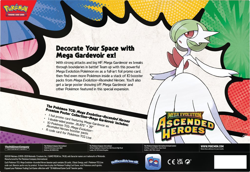 Pokemon TCG Mega Evolution—Ascended Heroes ME2.5 Premium Poster Collection (Mega Lucario/Mega Gardevoir)