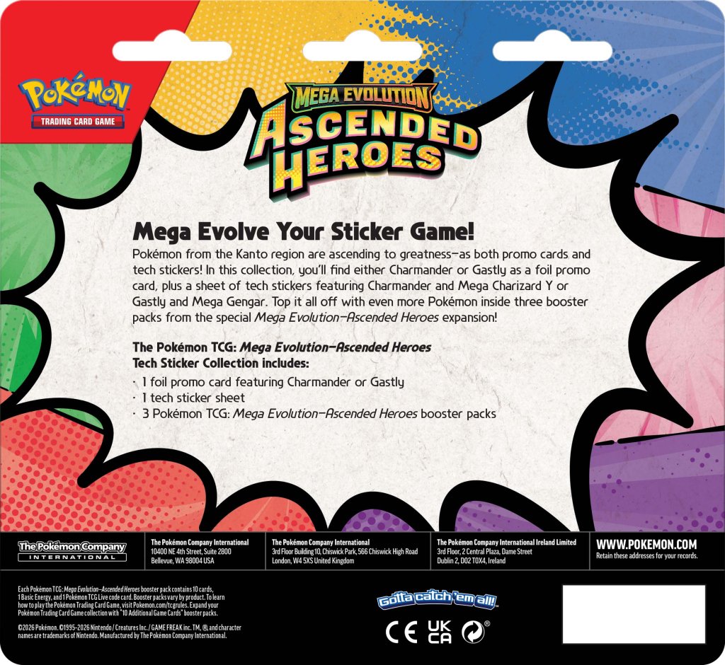 Pokemon TCG Mega Evolution—Ascended Heroes ME2.5 Tech Sticker Collection