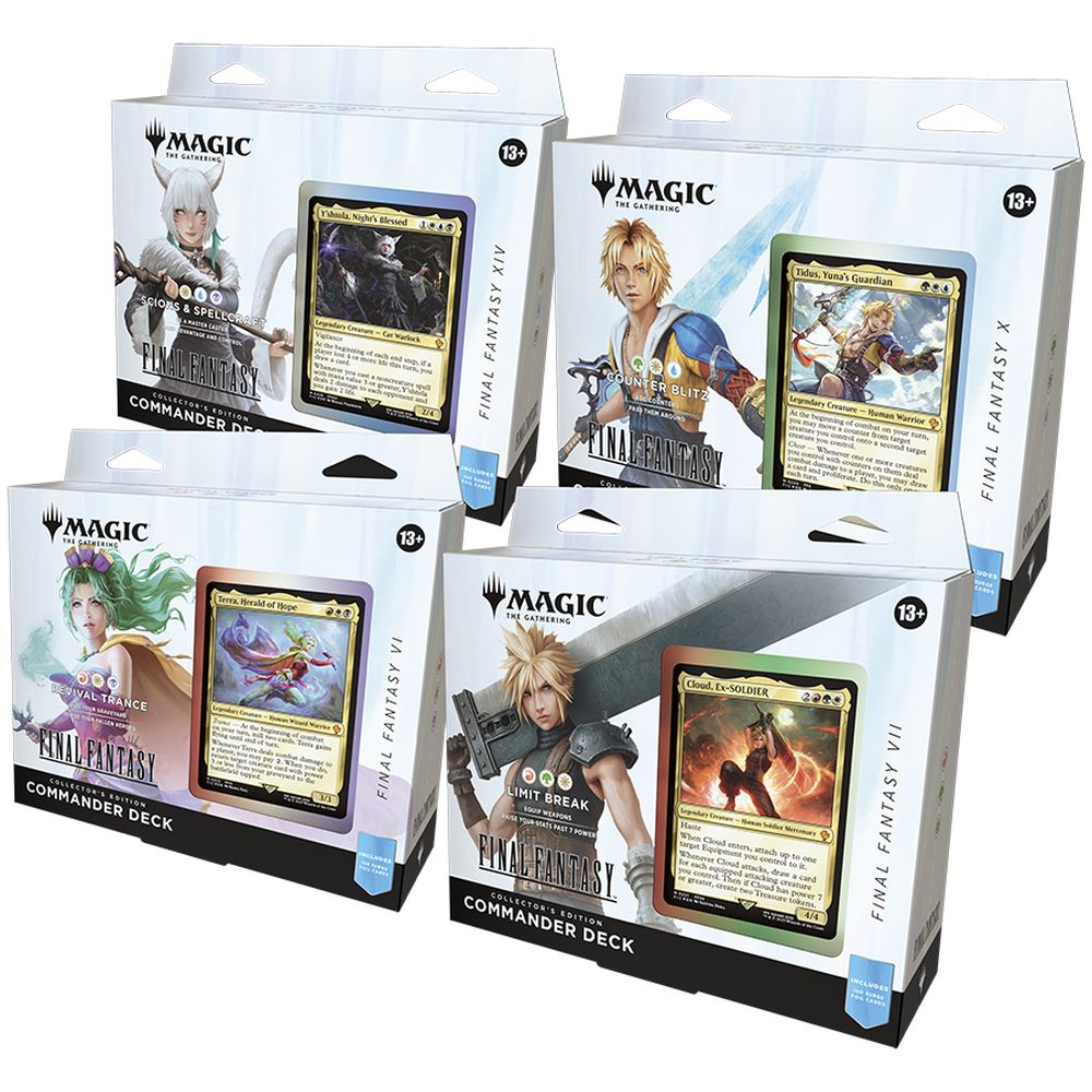 Magic The Gathering - Final Fantasy Collector Commander Deck Collector Edition Display