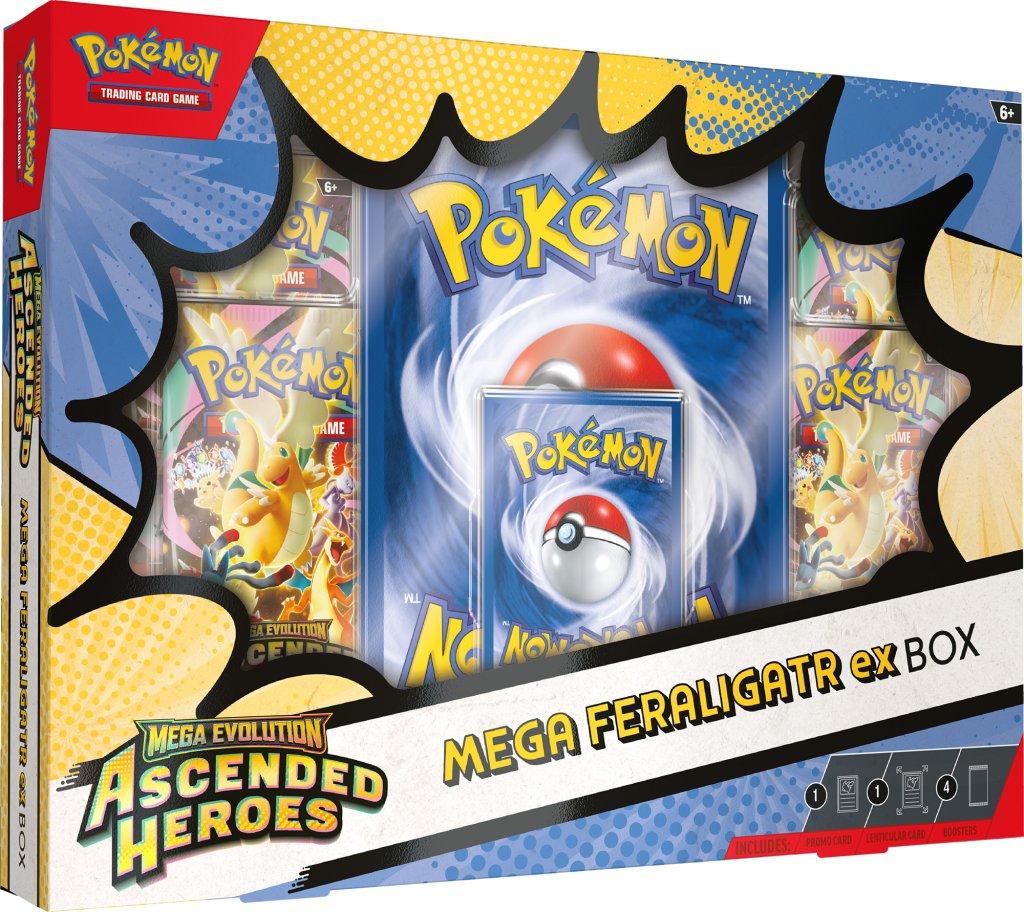 Pokemon TCG Mega Evolution—Ascended Heroes ME2.5 Mega Meganium ex Box, Mega Emboar ex Box, or Mega Feraligatr ex Box
