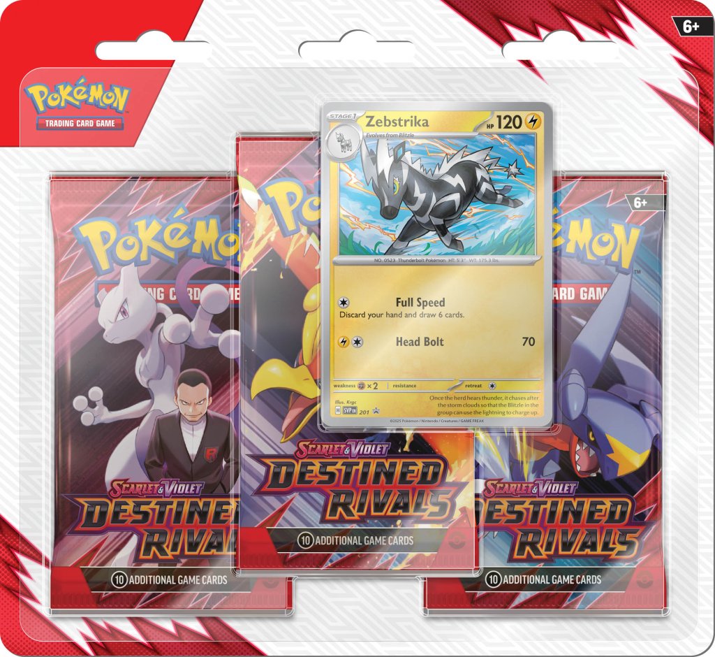 Pokemon TCG Scarlet & Violet Destined Rivals Three Booster Blister